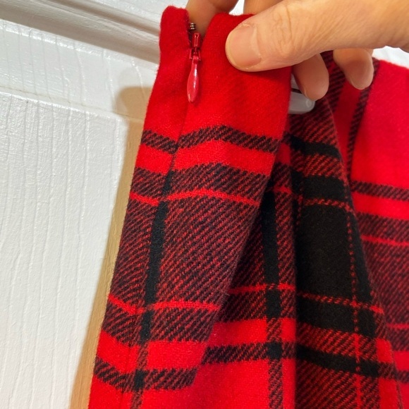 NWT Talbots Sz 8 Fireplace Plaid A-Line Wool Blend Skirt Academia Buffalo Check - Picture 5 of 8